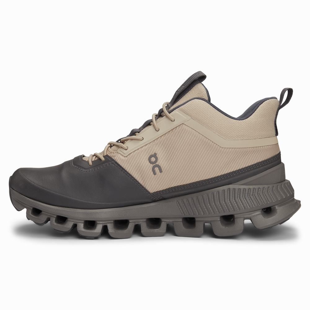 Women's On Cloud Hi Sneakers Black / Brown | USA-6587913