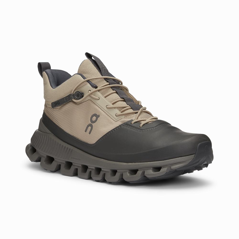 Women's On Cloud Hi Sneakers Black / Brown | USA-6587913