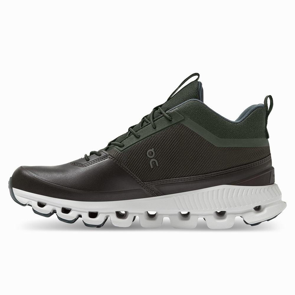 Women's On Cloud Hi Sneakers Black / Brown | USA-9714528