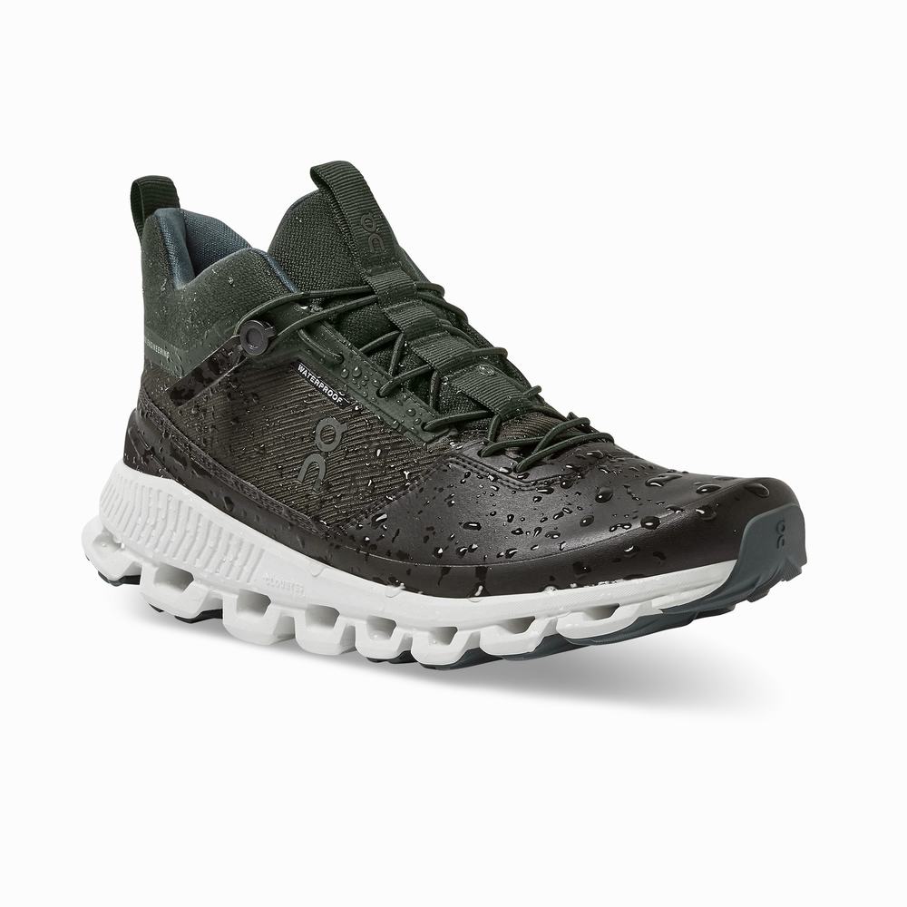 Women's On Cloud Hi Sneakers Black / Brown | USA-9714528