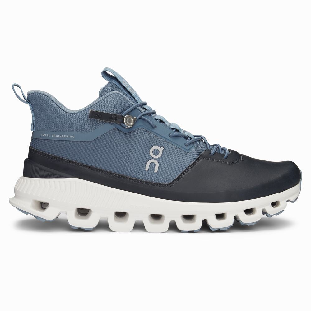 Women's On Cloud Hi Sneakers Black / Navy | USA-8309745