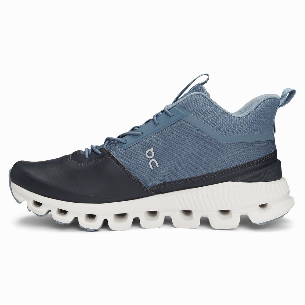 Women's On Cloud Hi Sneakers Black / Navy | USA-8309745