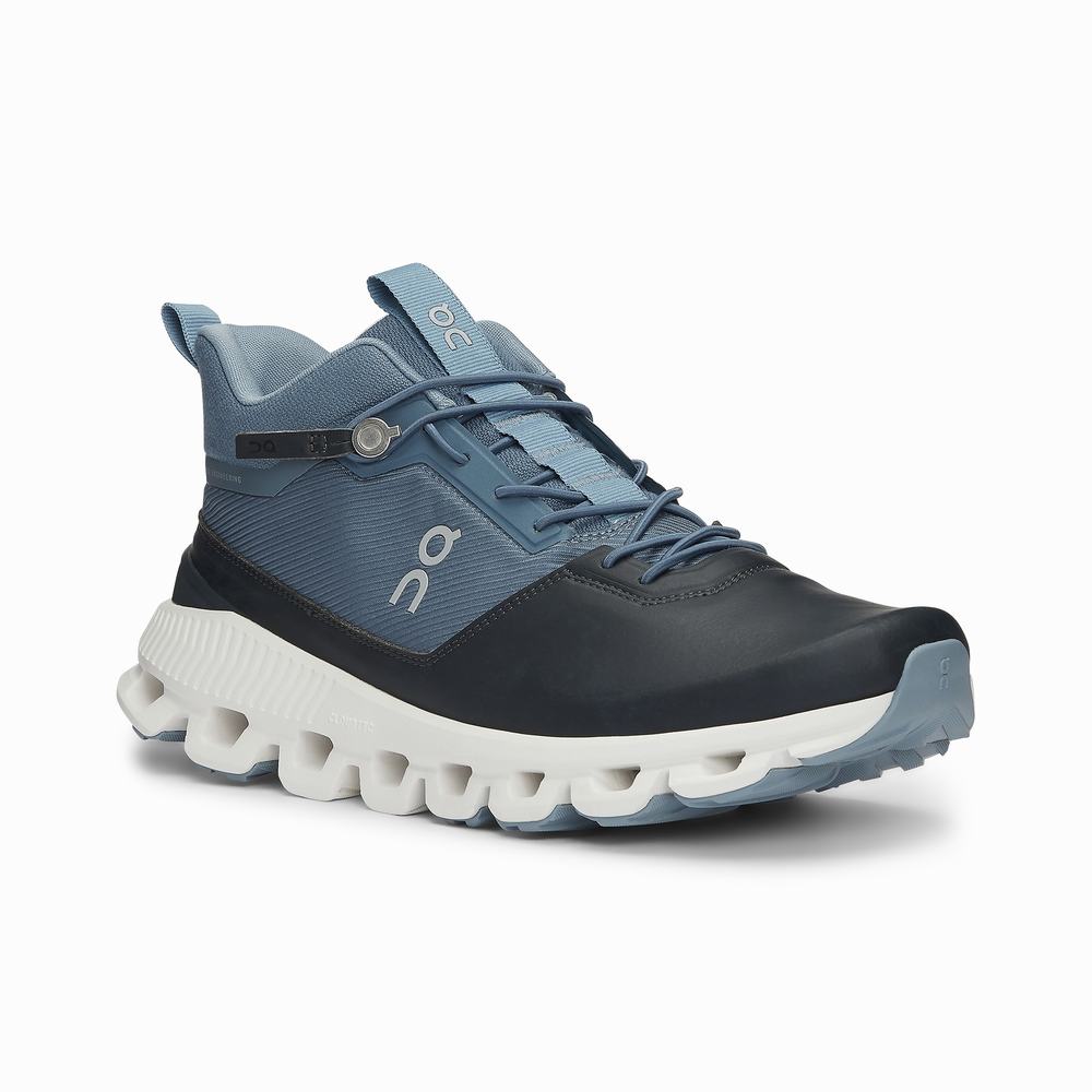 Women's On Cloud Hi Sneakers Black / Navy | USA-8309745