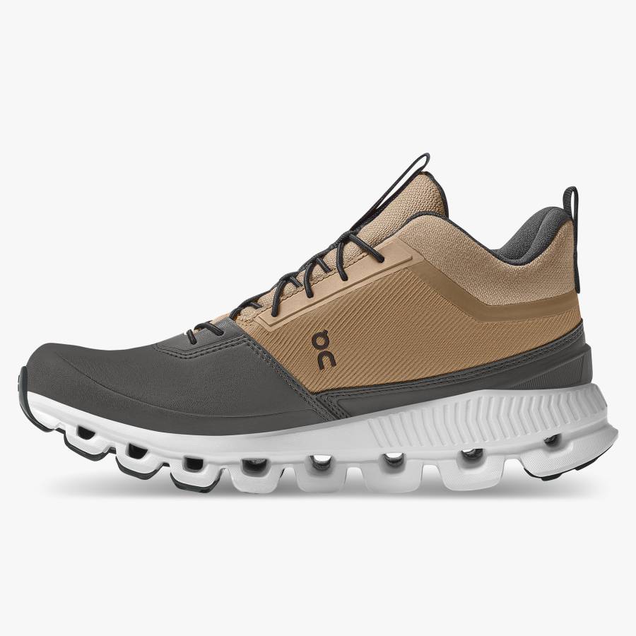 Women's On Cloud Hi Waterproof Sneakers Brown | USA-3586479