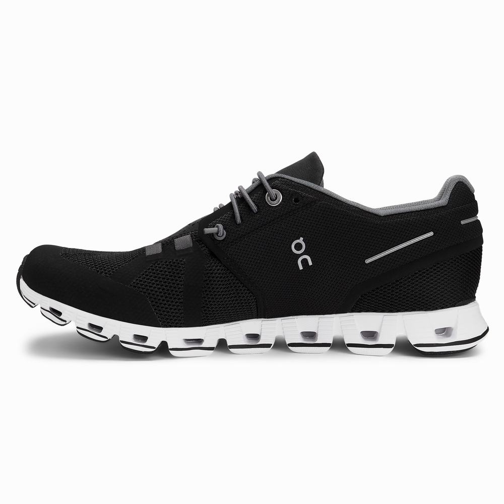 Women's On Cloud Running Shoes Black / White | USA-3916482