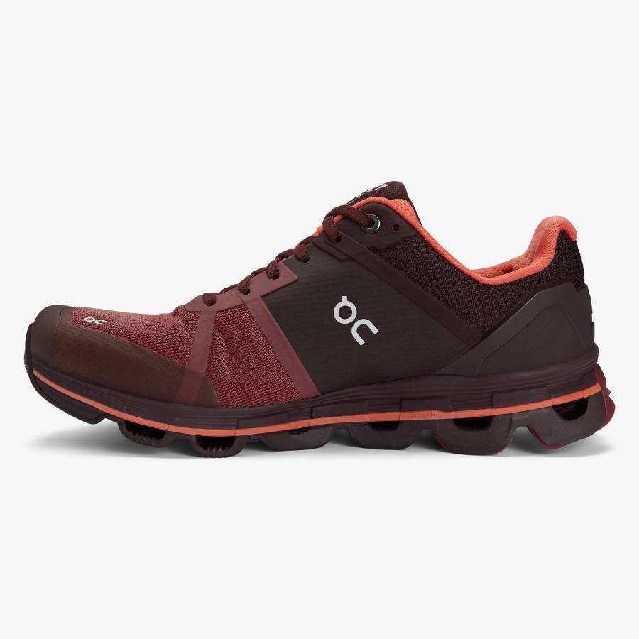 Women's On Cloudace 1 Road Running Shoes Burgundy | USA-9158470