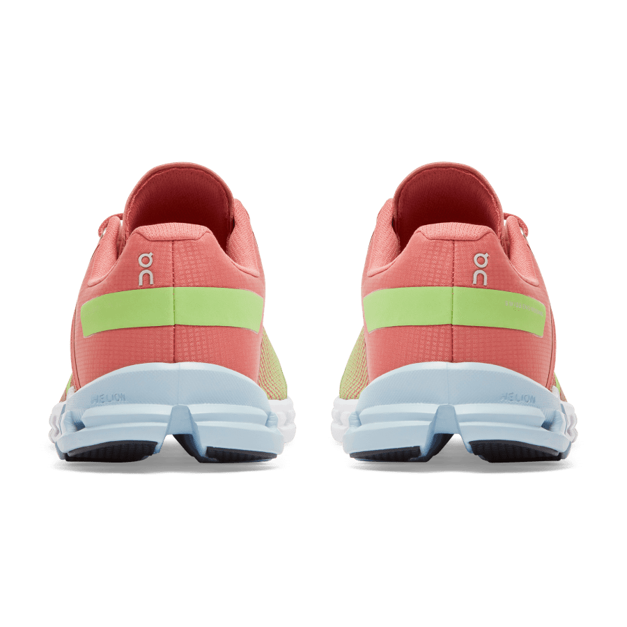 Women's On Cloudflow 2 Road Running Shoes Green / Rose | USA-3049287