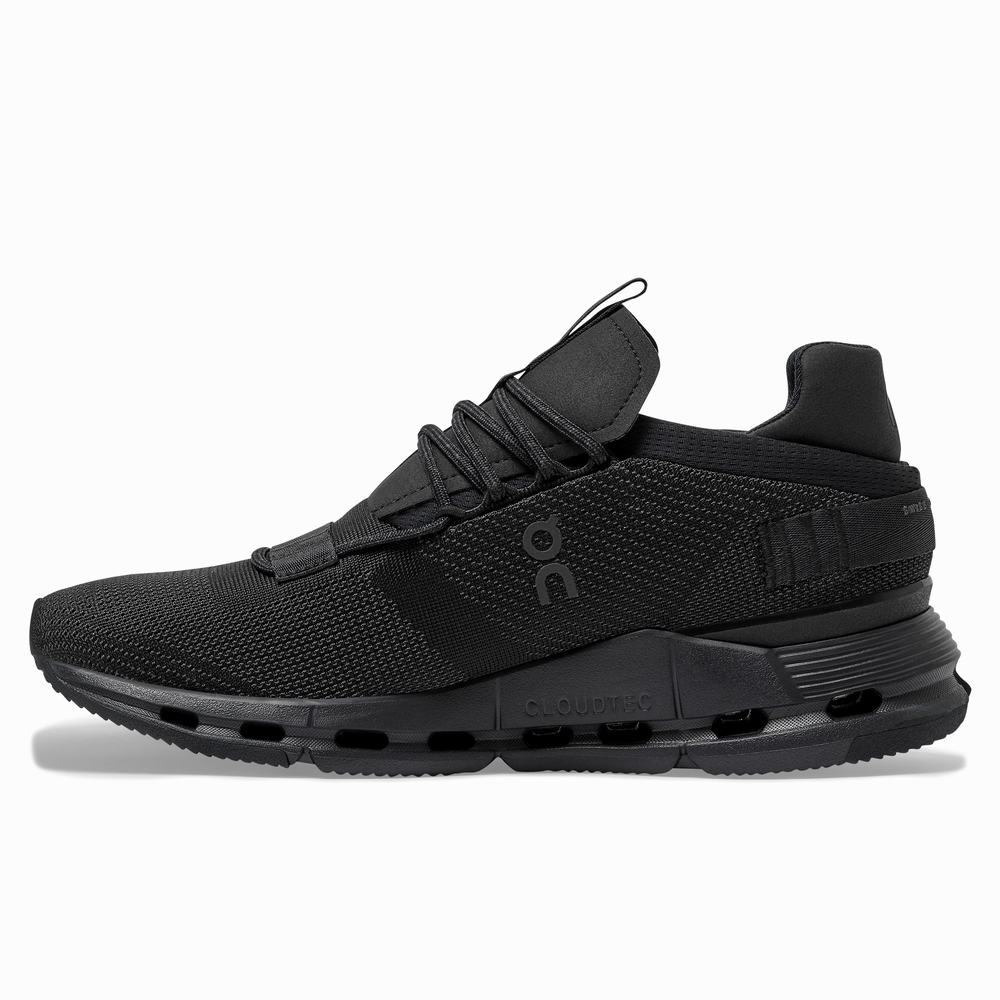 Women's On Cloudnova Sneakers Black | USA-4057182