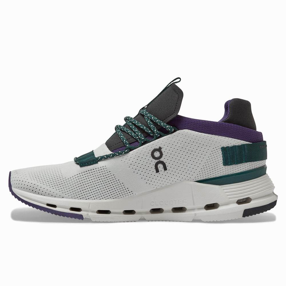 Women's On Cloudnova Sneakers White / Purple | USA-6759248