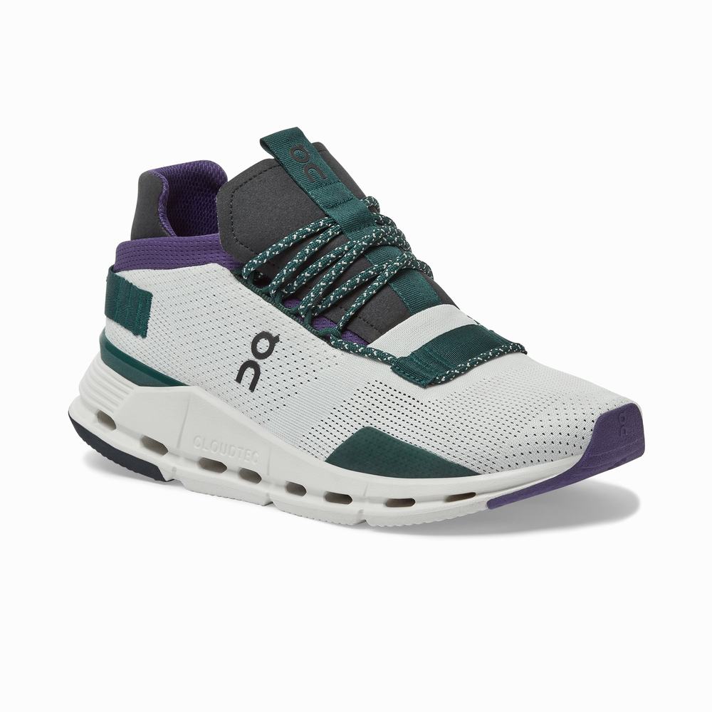 Women's On Cloudnova Sneakers White / Purple | USA-6759248