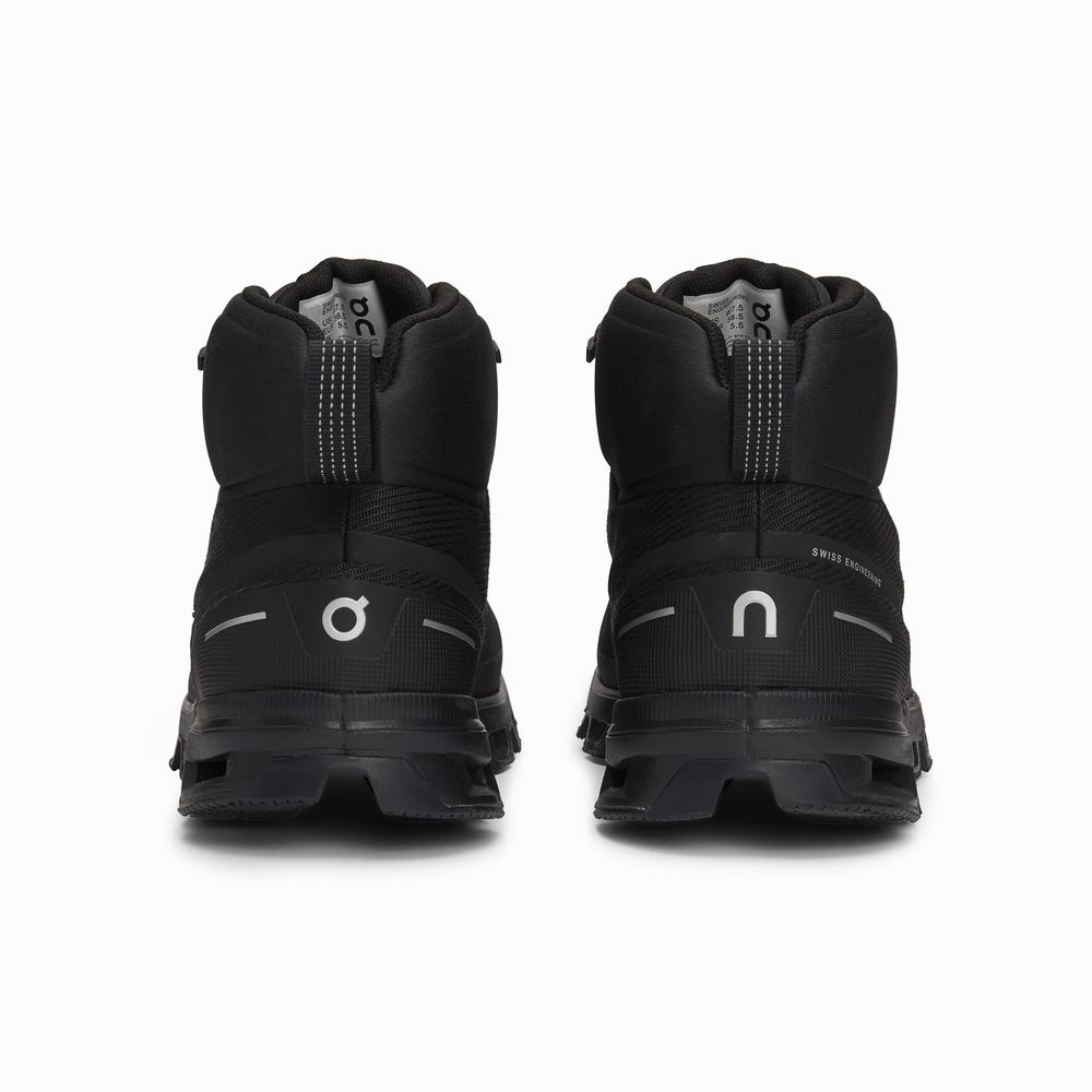 Women's On Cloudrock Hiking Boots Black | USA-3421675