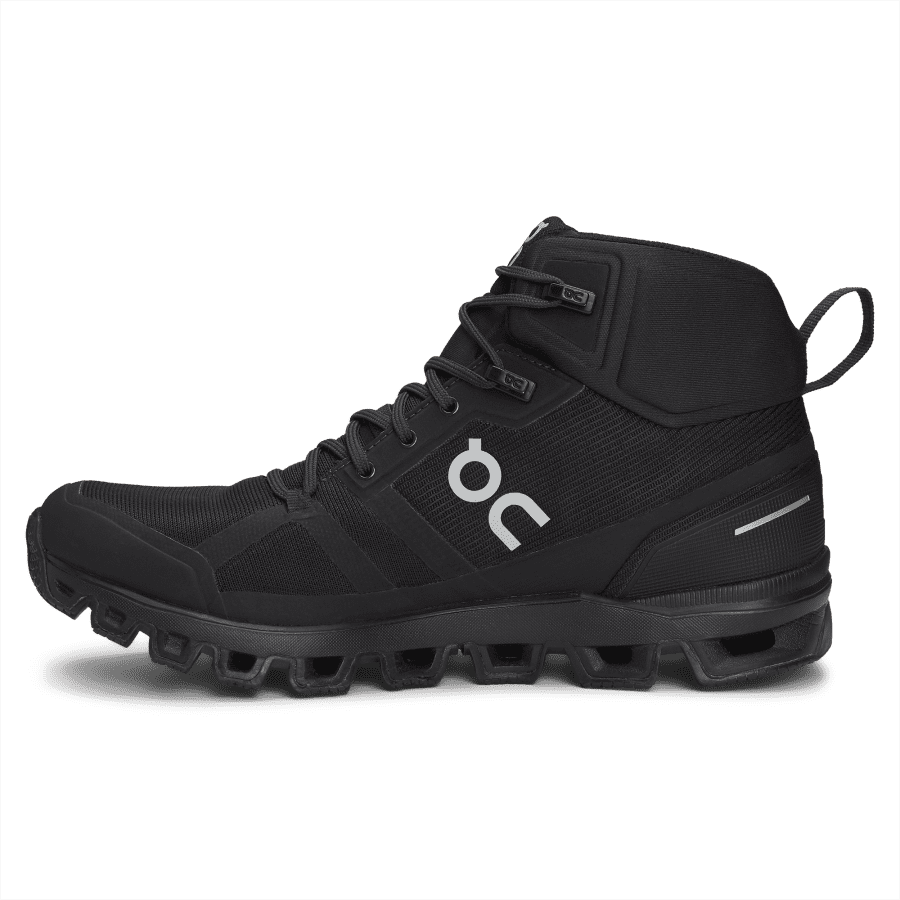 Women's On Cloudrock Waterproof Hiking Boots Black | USA-9268417