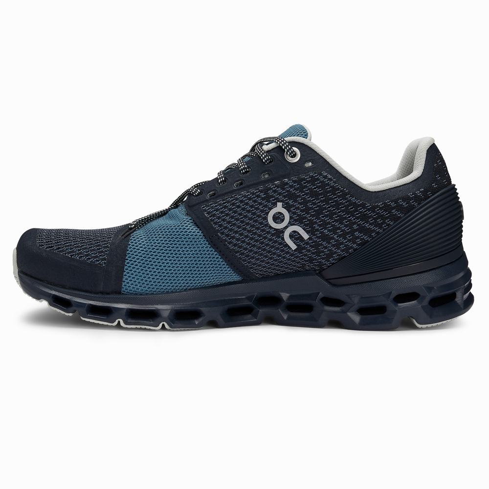 Women's On Cloudstratus Running Shoes Navy | USA-0189345