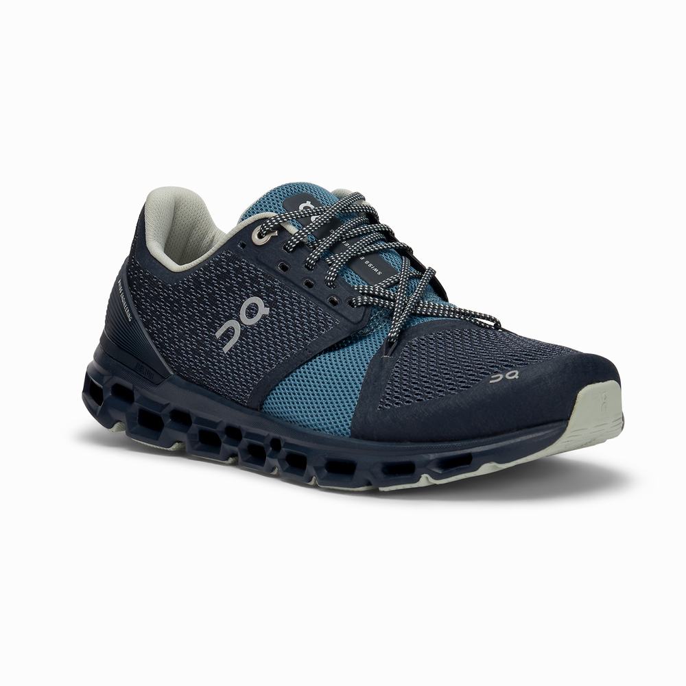 Women's On Cloudstratus Running Shoes Navy | USA-0189345