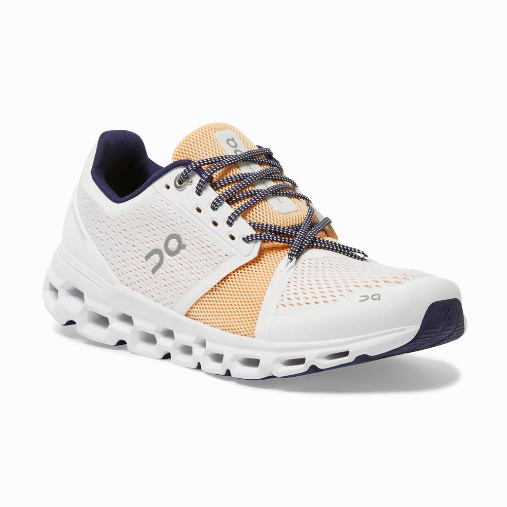 Women's On Cloudstratus Running Shoes White | USA-3817642