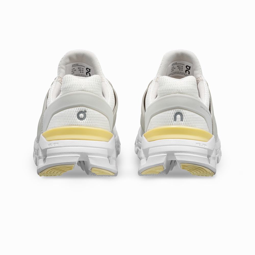 Women's On Cloudswift Road Running Shoes White / Light Green | USA-9401285