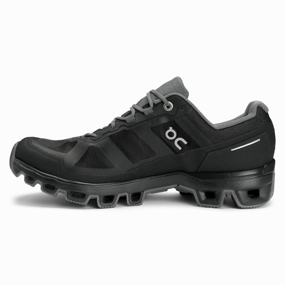 Women's On Cloudventure Trail Running Shoes Black | USA-0247635