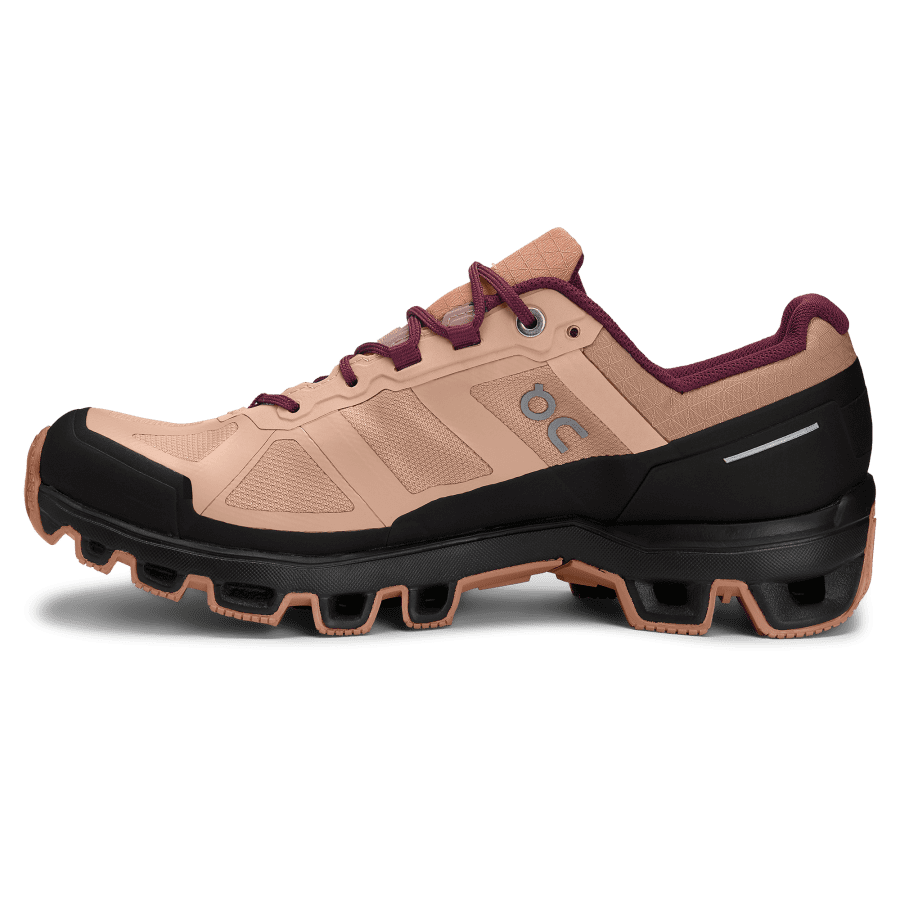 Women's On Cloudventure Waterproof 2 Trail Running Shoes Brown Rose | USA-1425869