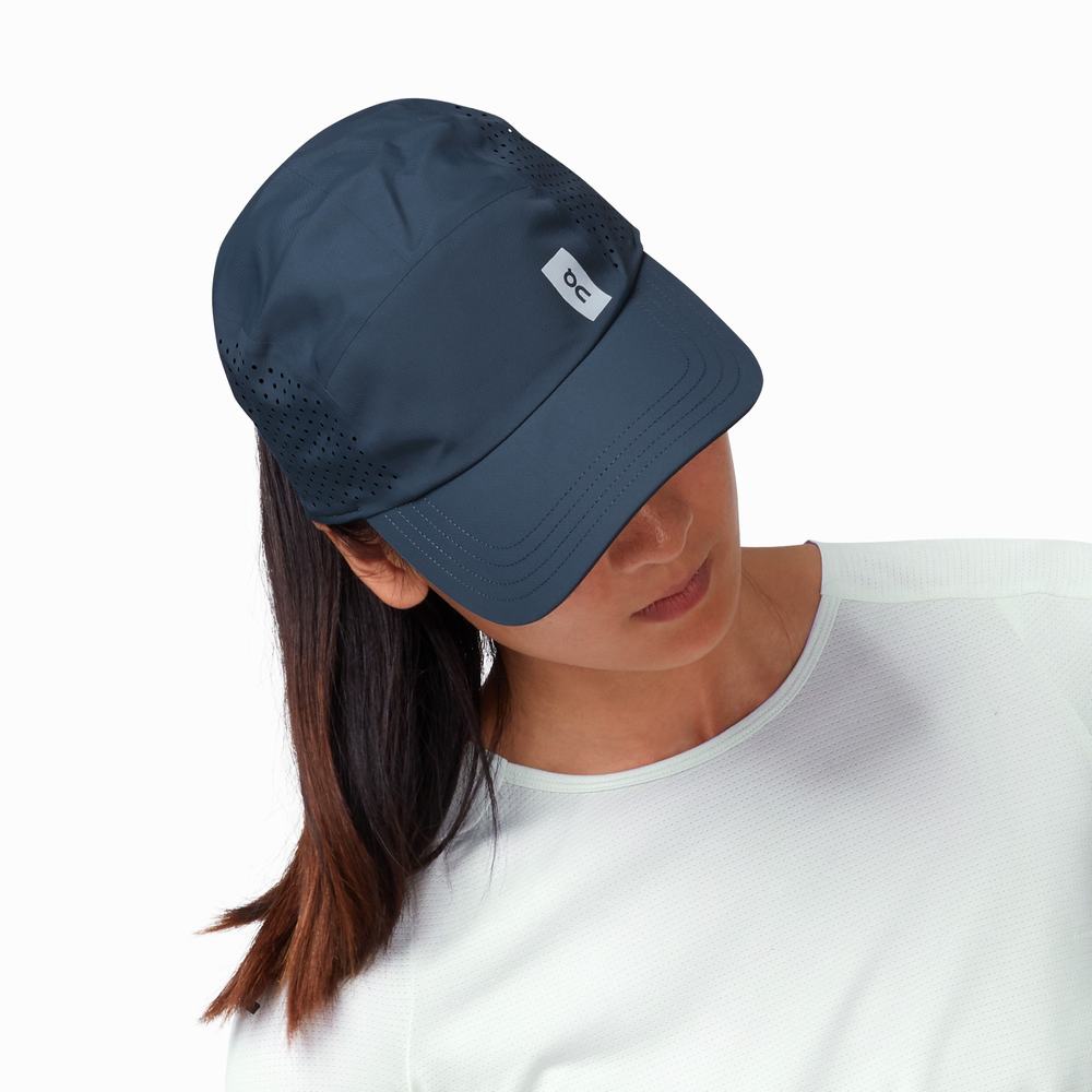 Women's On Lightweight Hats Navy | USA-7386145