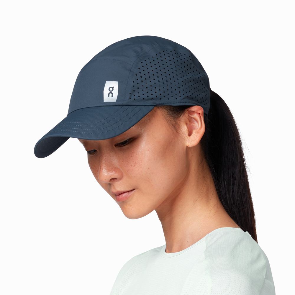 Women's On Lightweight Hats Navy | USA-7386145