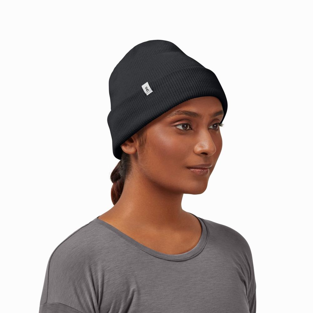 Women's On Merino Beanie Black | USA-6024187