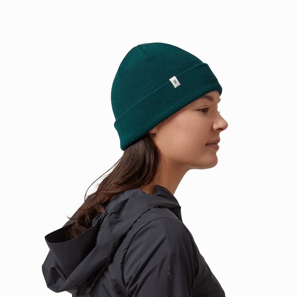 Women's On Merino Beanie Green | USA-6802973