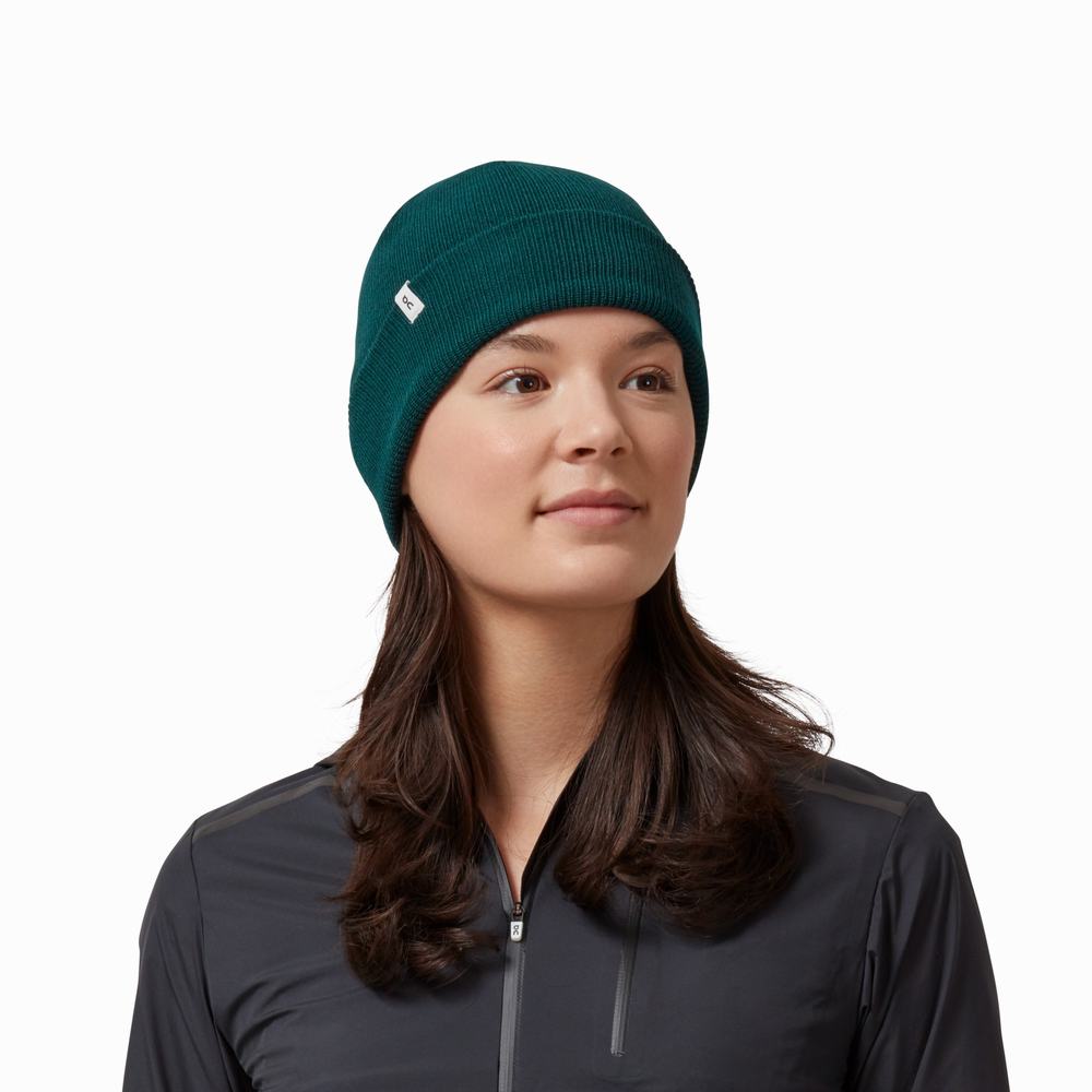 Women's On Merino Beanie Green | USA-6802973