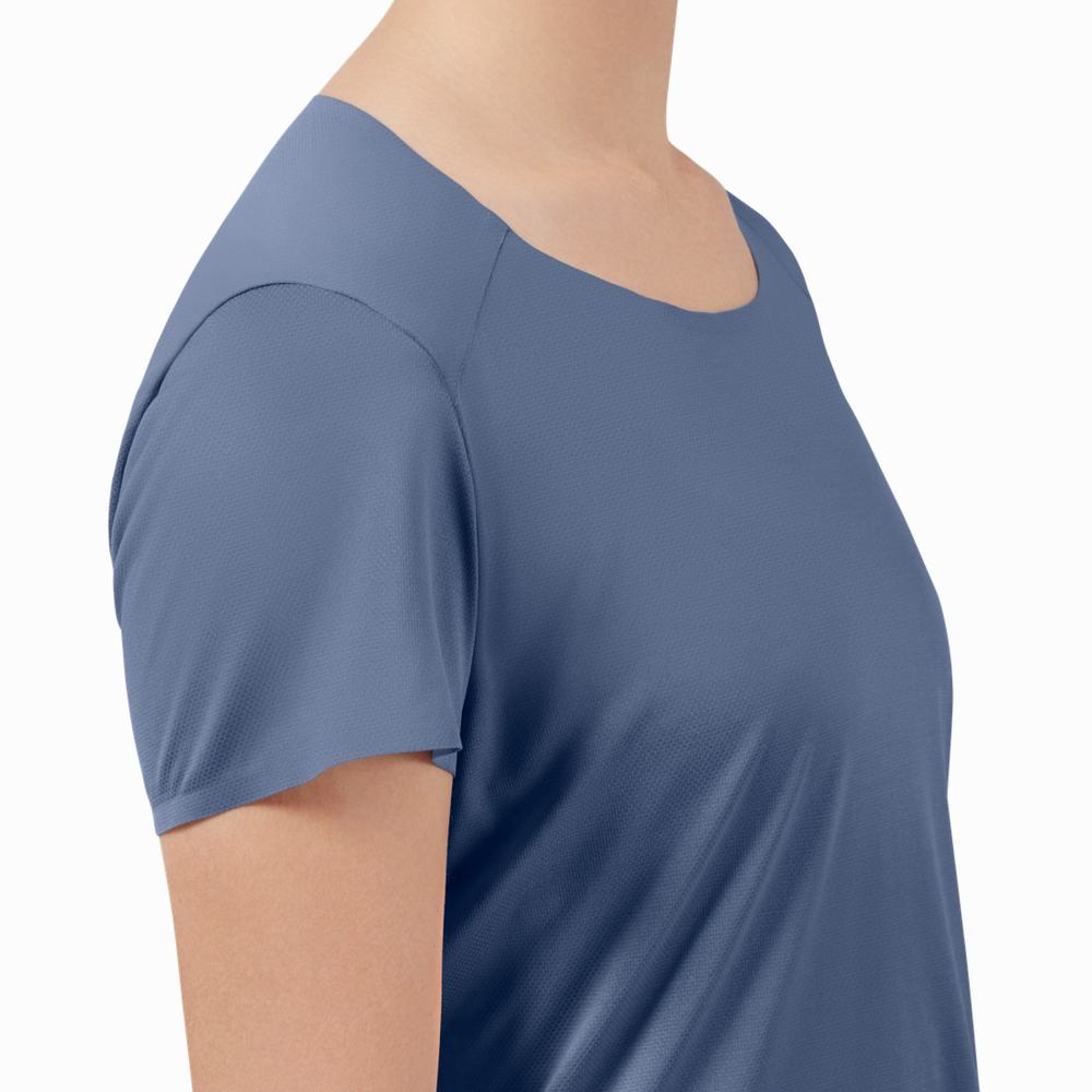 Women's On Performance Long T Shirts Blue / Black | USA-6014957