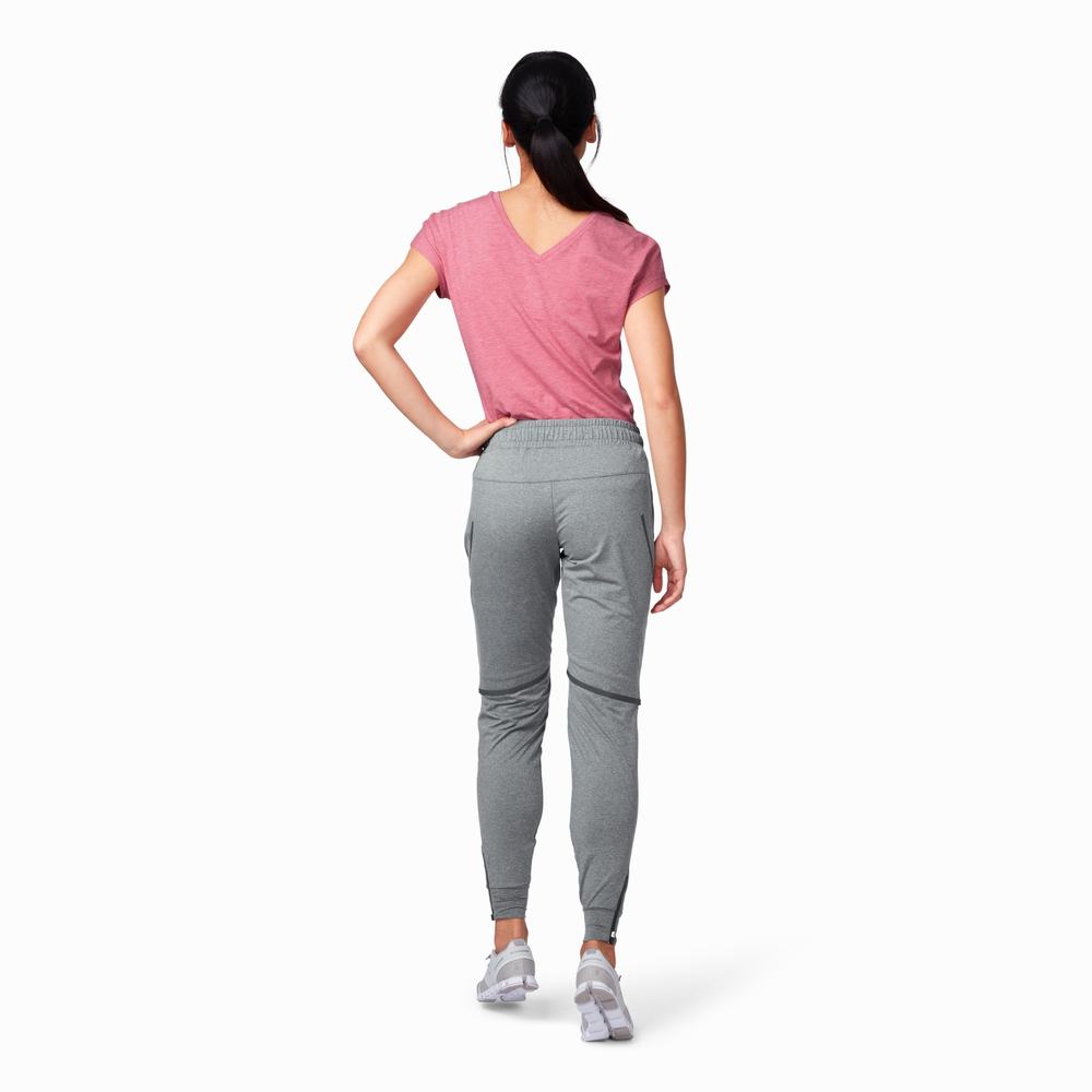 Women's On Performance Running Pants Grey | USA-4517832