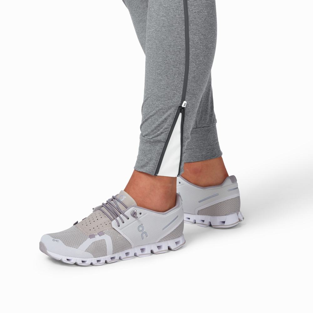 Women's On Performance Running Pants Grey | USA-4517832