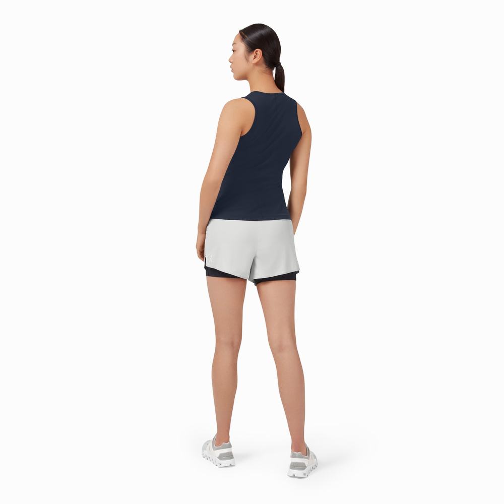 Women's On Performance Running Shorts Beige / Black | USA-7293814