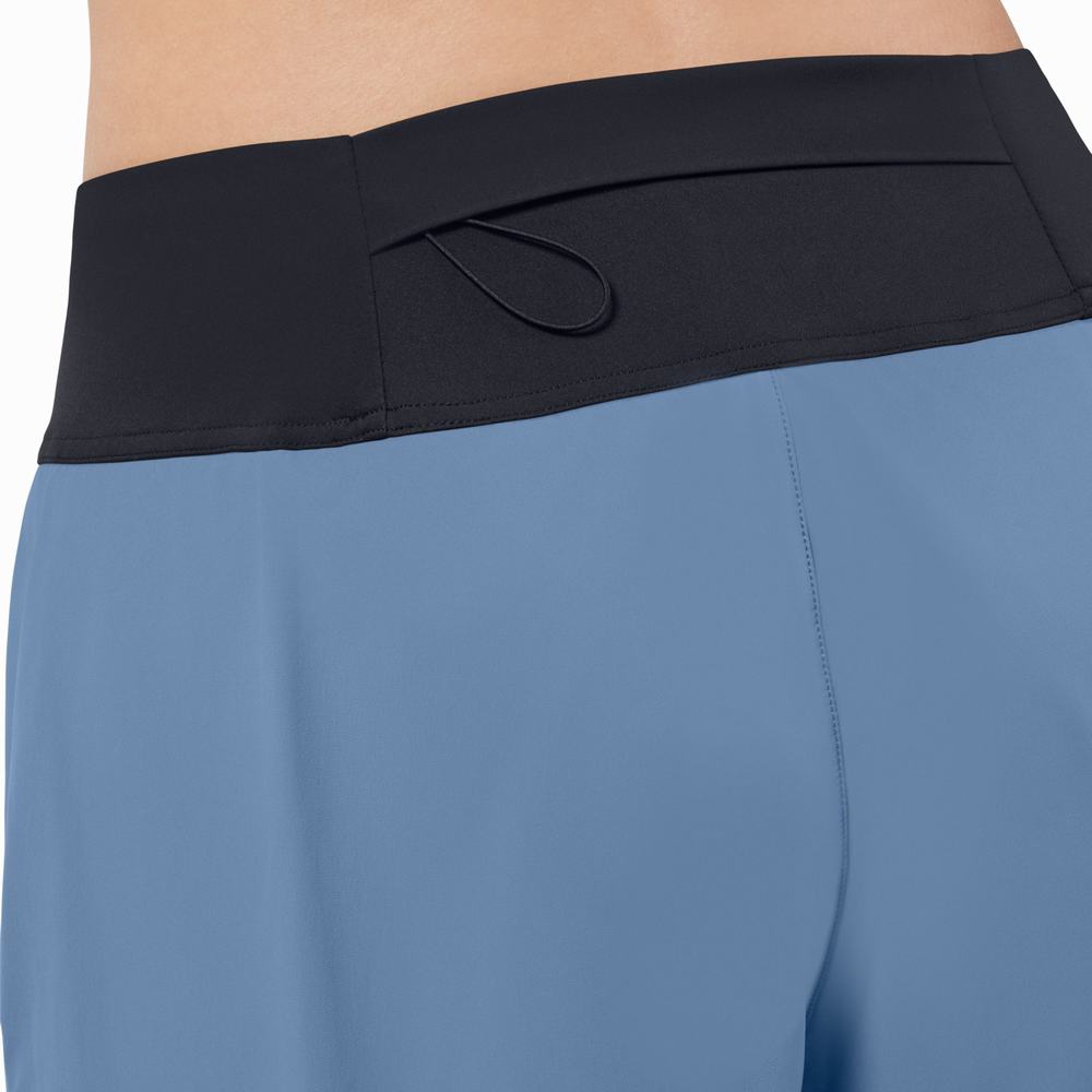 Women's On Performance Running Shorts Blue / Black | USA-8326490