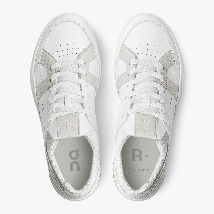 Women's On THE ROGER Clubhouse Sneakers White | USA-7624138