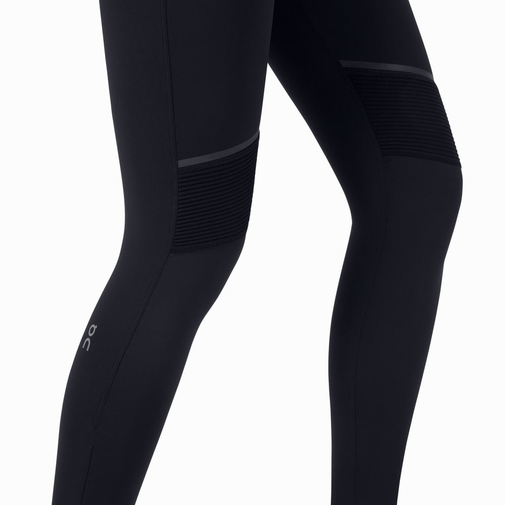 Women's On Tights Long Leggings Black | USA-2083175