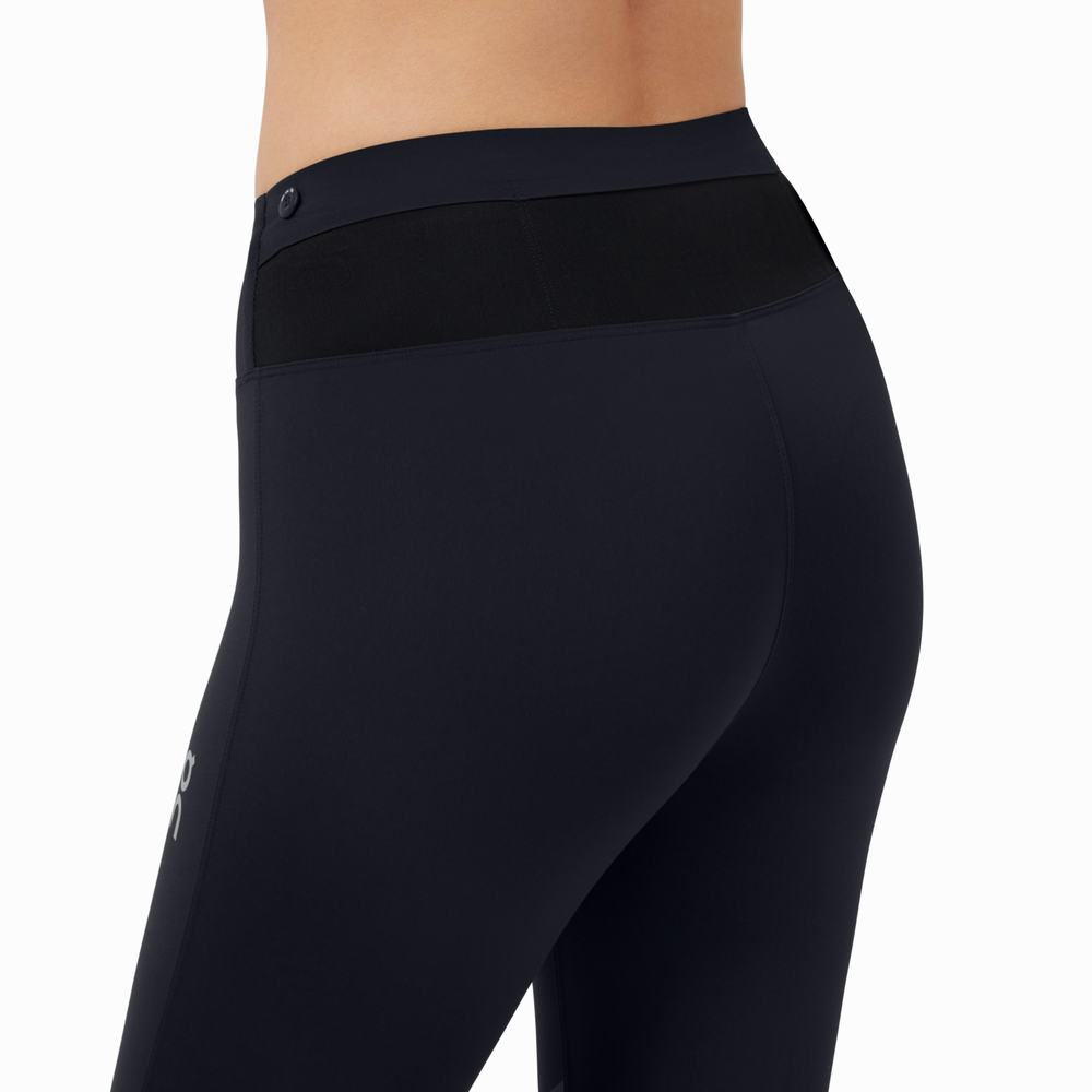 Women's On Tights Long Leggings Black | USA-2083175