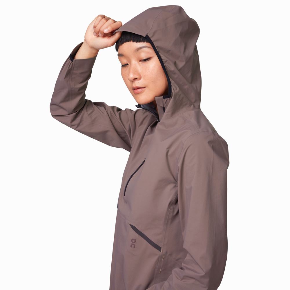 Women's On Waterproof Jackets Purple | USA-7690582