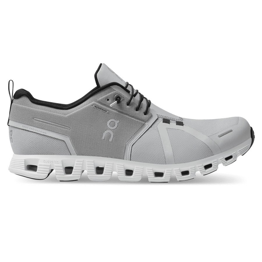 Men's On Cloud 5 Waterproof Sneakers Light Grey / White | USA-2591684