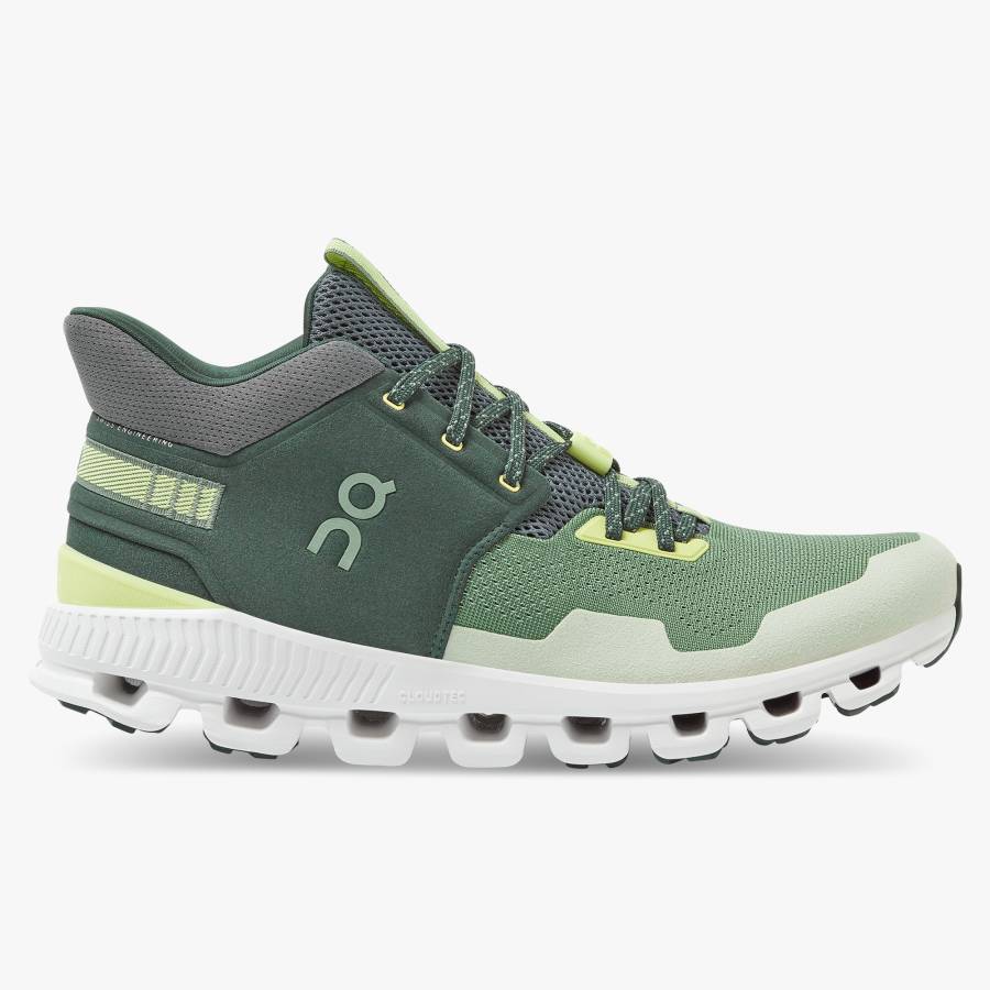 Men's On Cloud Hi Edge Sneakers Dark Green | USA-9387052