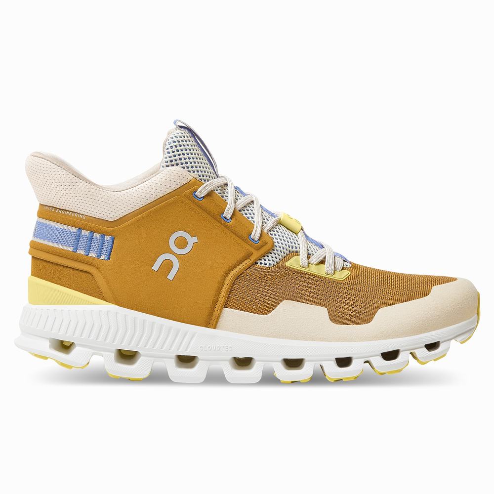 Men's On Cloud Hi Edge Sneakers Gold | USA-7530928