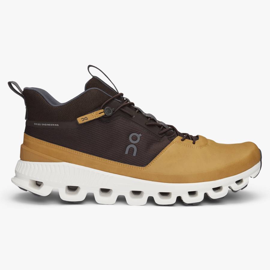 Men's On Cloud Hi Sneakers Brown / Black | USA-2405893