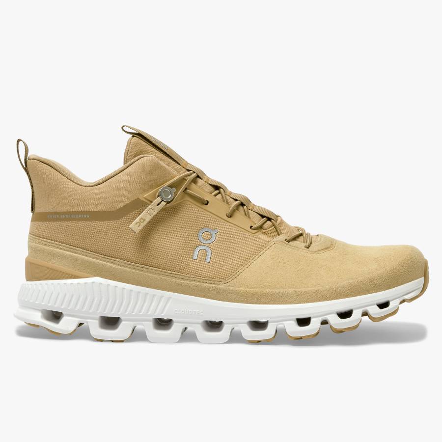 Men's On Cloud Hi Sneakers Khaki | USA-0319482