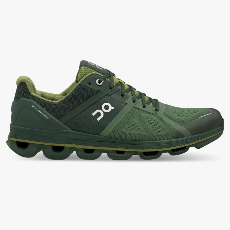 Men's On Cloudace 1 Road Running Shoes Dark Green / Olive | USA-8792406