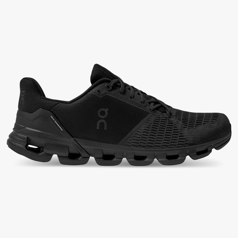 Men's On Cloudflyer 3 Road Running Shoes Black | USA-5379028