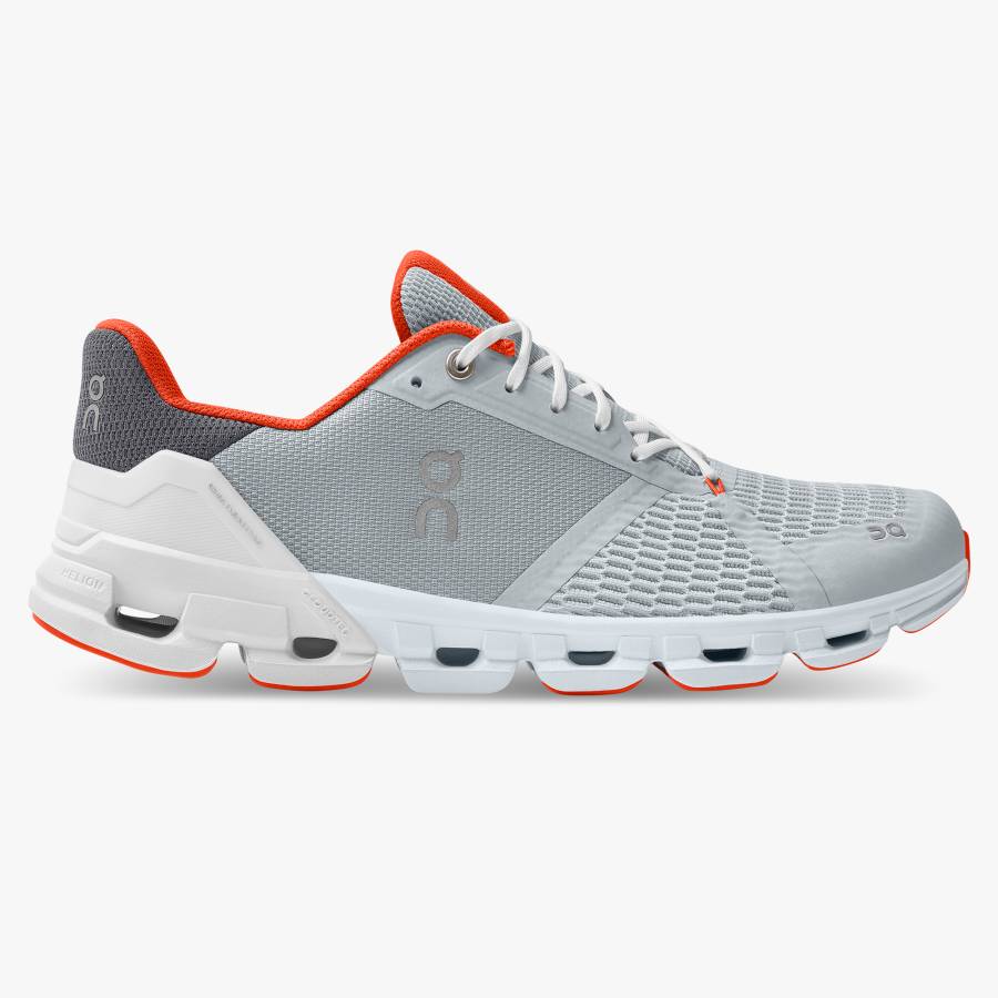 Men's On Cloudflyer 3 Road Running Shoes Light Grey | USA-8567912