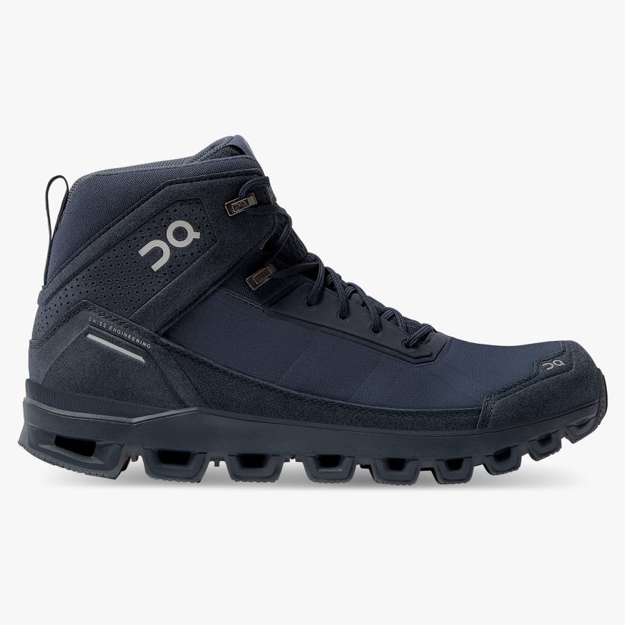 Men's On Cloudridge Hiking Boots Navy | USA-9763214