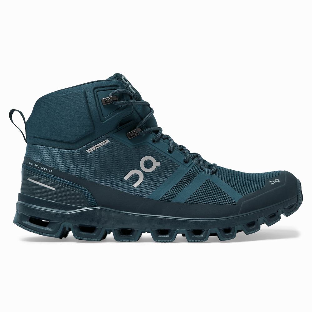 Men's On Cloudrock Hiking Boots Navy | USA-3627481