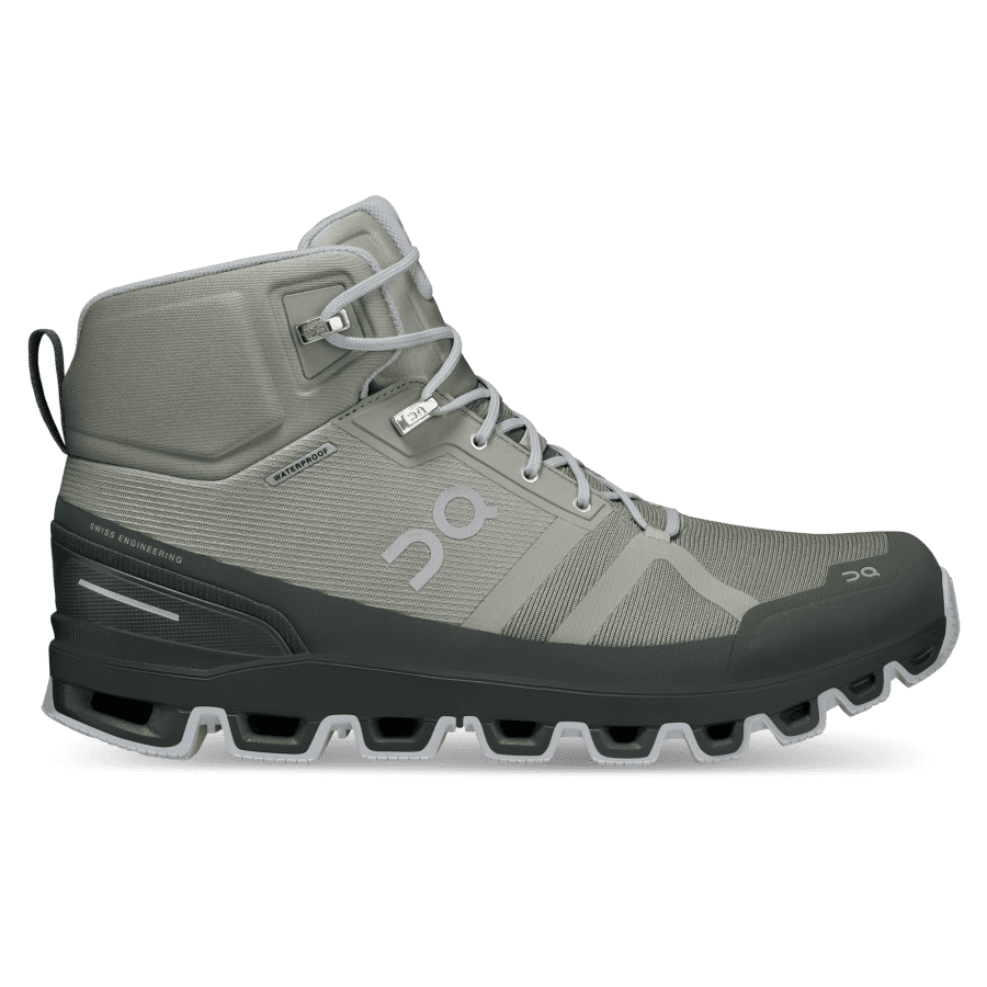 Men's On Cloudrock Waterproof Hiking Boots Grey | USA-6098713