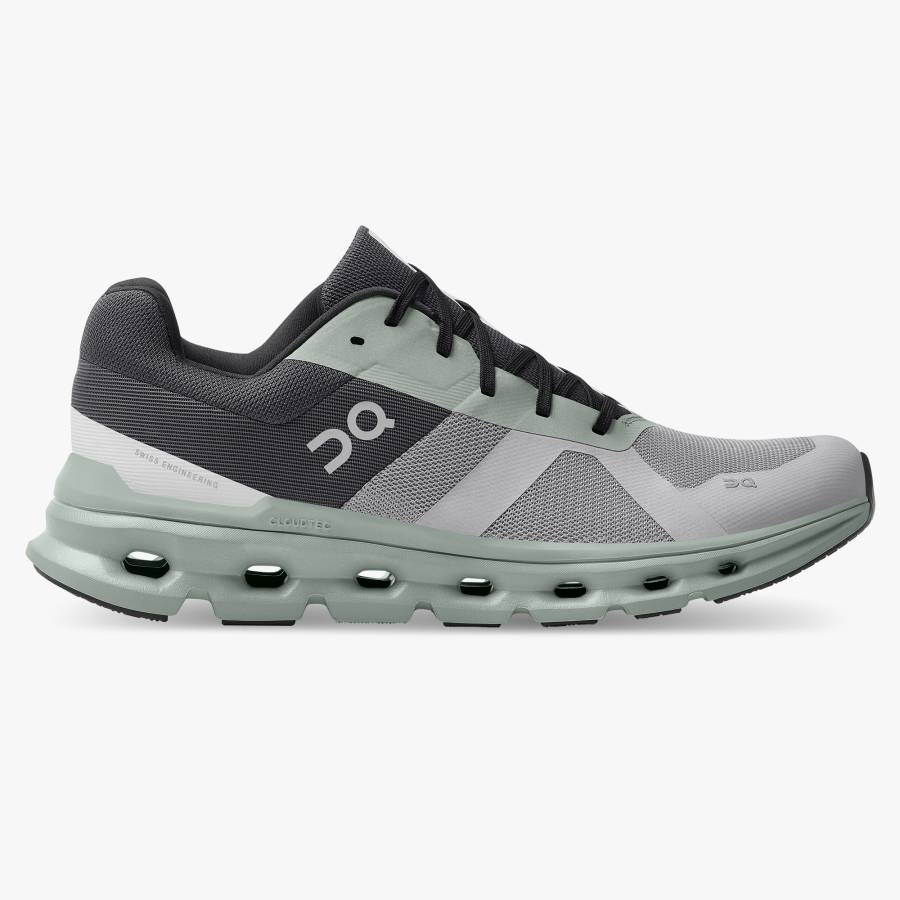 Men's On Cloudrunner 4 Road Running Shoes Grey | USA-4583690