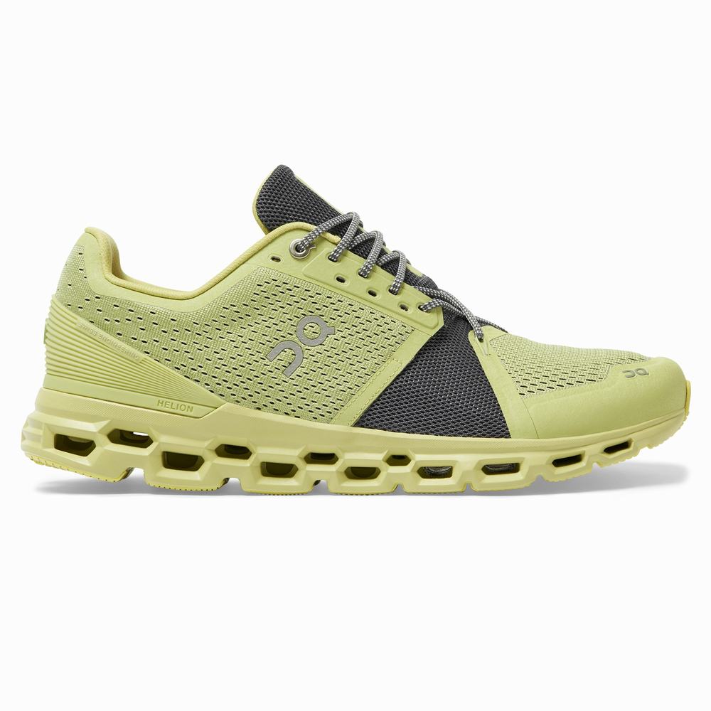 Men's On Cloudstratus Running Shoes Yellow | USA-6783514