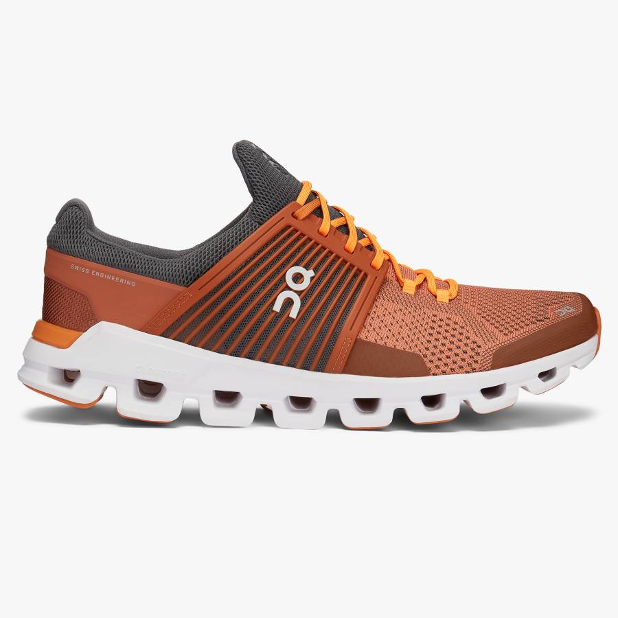 Men's On Cloudswift 1 Road Running Shoes Orange | USA-3267184